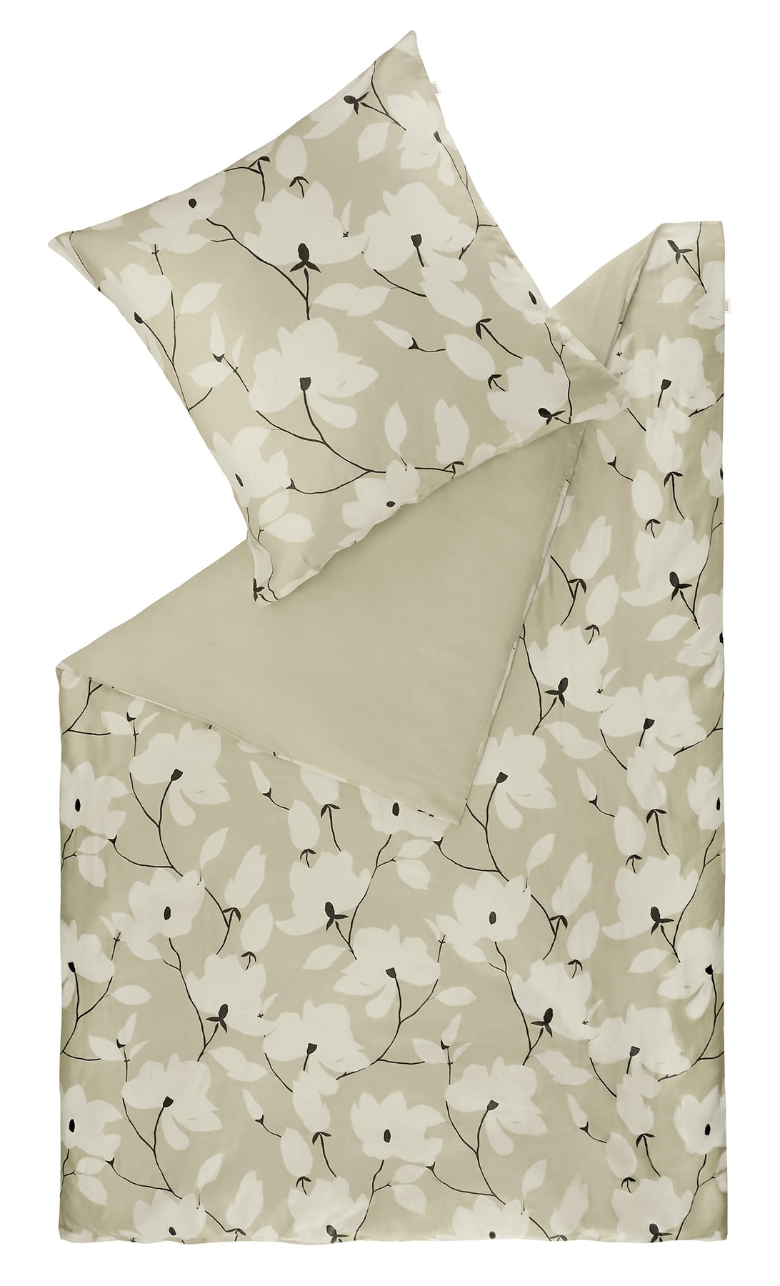 Fleur beige flowers Schöner Wohnen dekbedovertrek 1 persoons met 1 GRATIS kussensloop