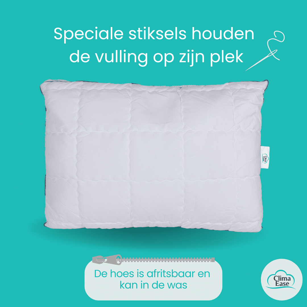 ClimaEase Air – Hoofdkussen 60x70 cm. – Microdons vulling – Navulbaar