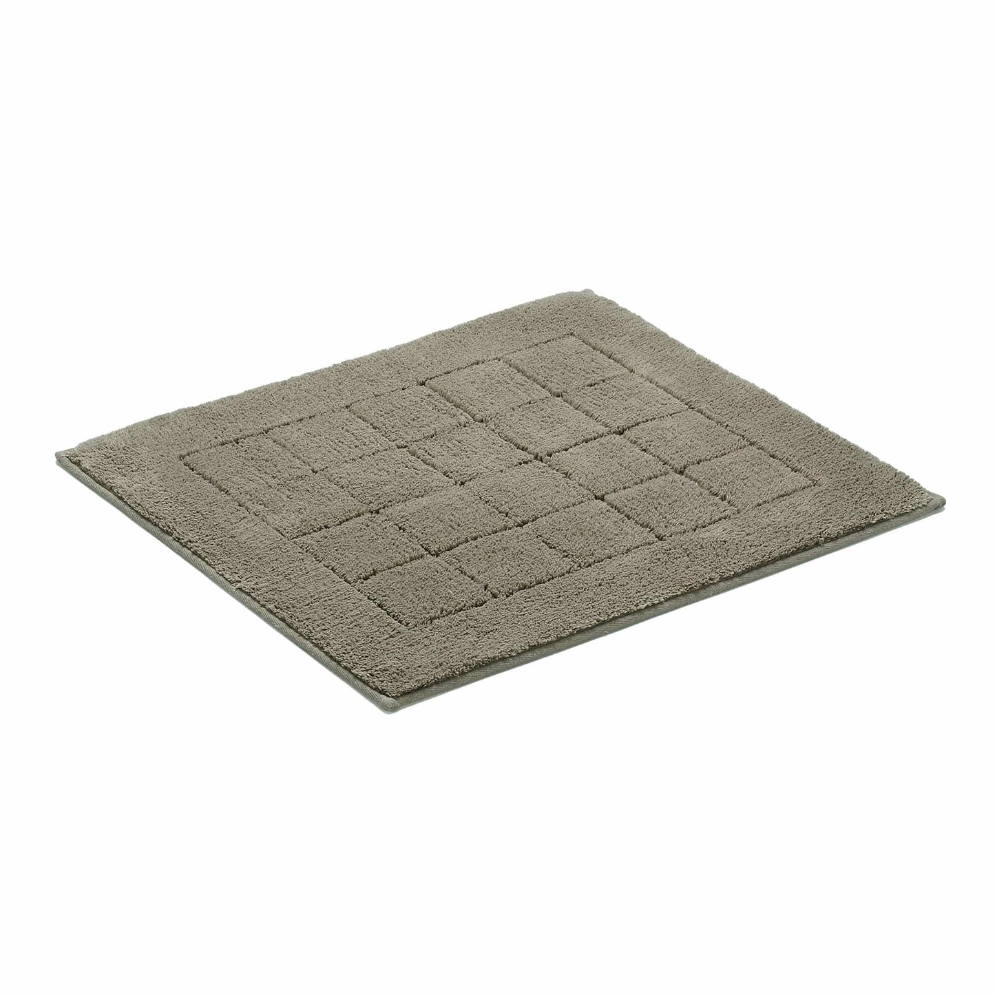 Vossen Exclusieve badmat – 55x65cm – Zacht Katoen – Geometrisch Hoog-Laag Patroon – geschikt voor vloerverwarming – Wasbaar & Drogerbestendig