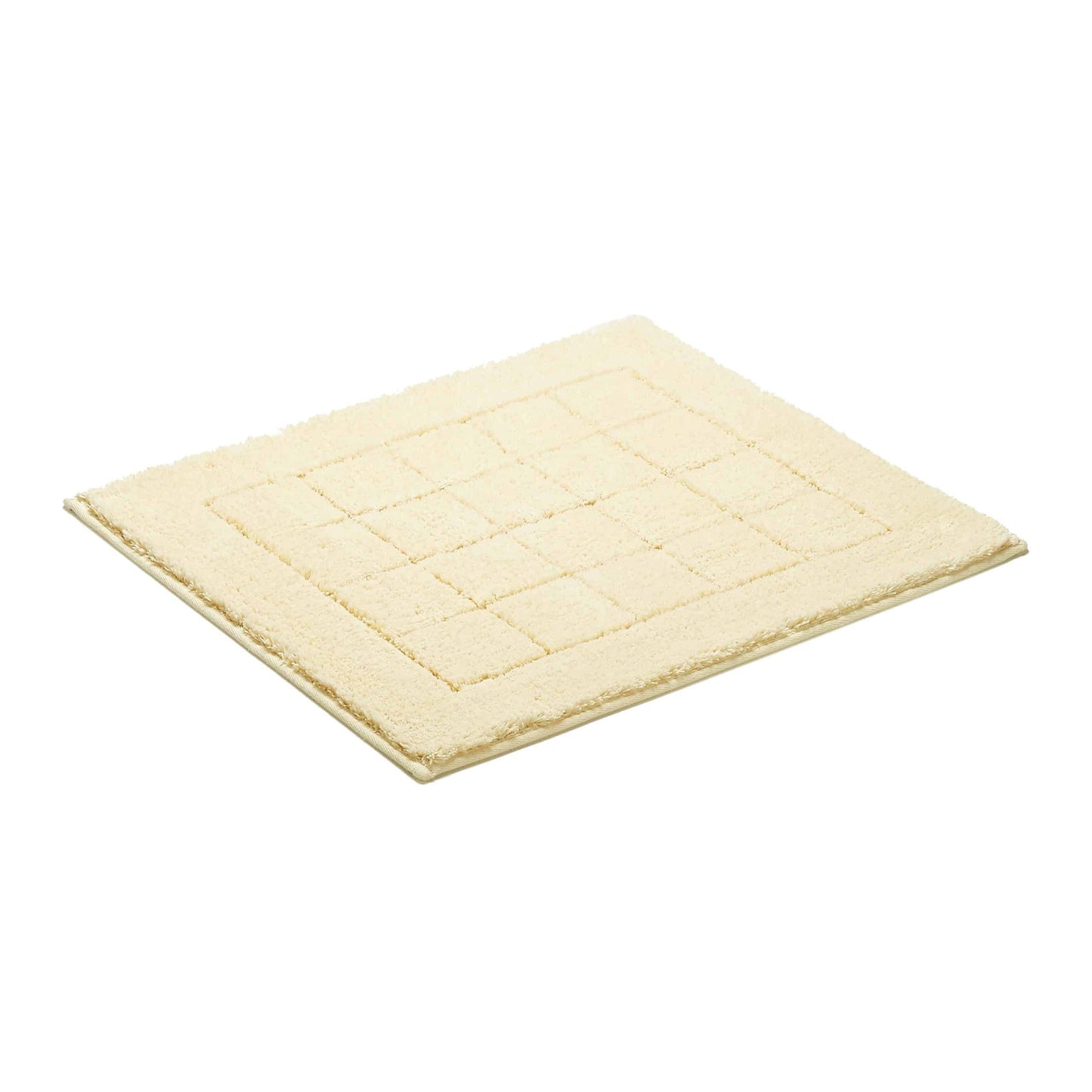 Vossen Exclusieve badmat – 55x65cm – Zacht Katoen – Geometrisch Hoog-Laag Patroon – geschikt voor vloerverwarming – Wasbaar & Drogerbestendig