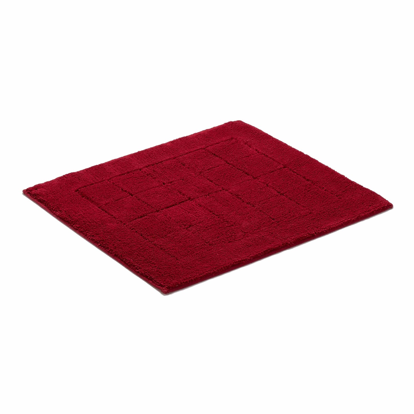 Vossen Exclusieve badmat – 55x65cm – Zacht Katoen – Geometrisch Hoog-Laag Patroon – geschikt voor vloerverwarming – Wasbaar & Drogerbestendig