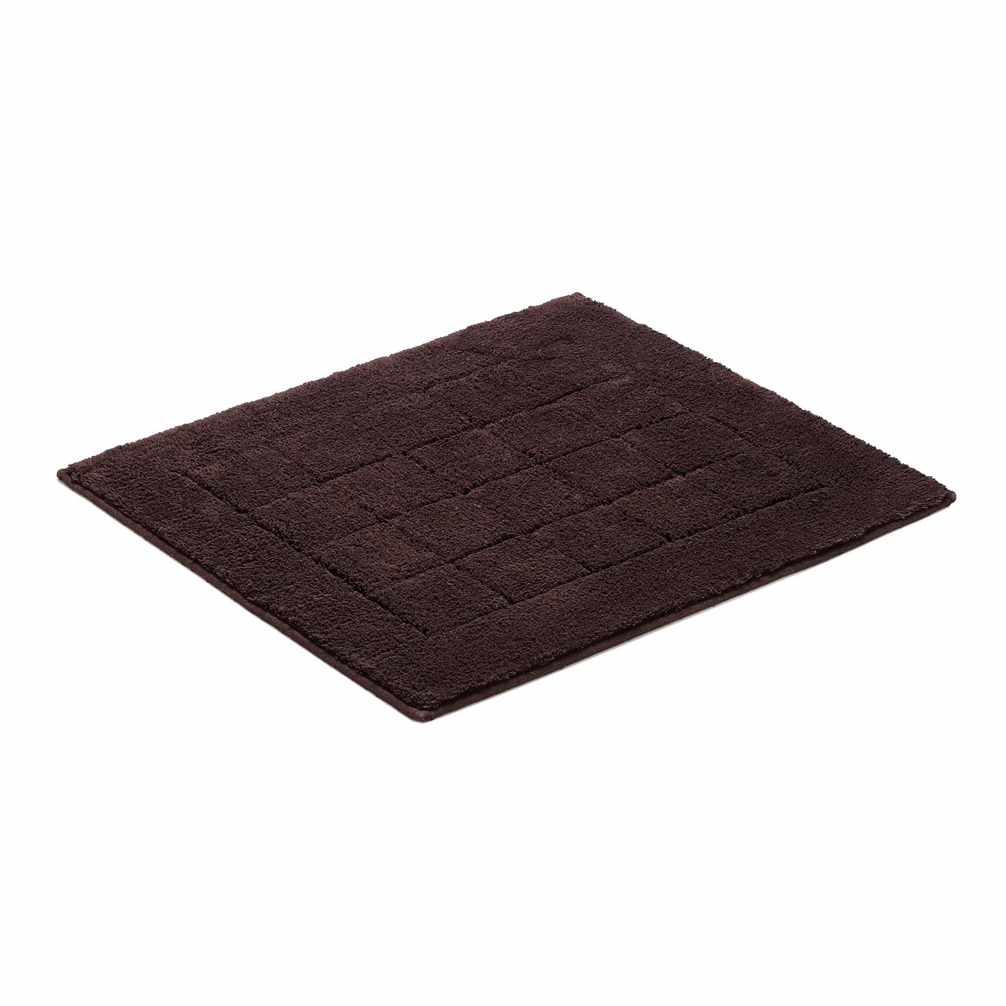 Vossen Exclusieve badmat – 55x65cm – Zacht Katoen – Geometrisch Hoog-Laag Patroon – geschikt voor vloerverwarming – Wasbaar & Drogerbestendig