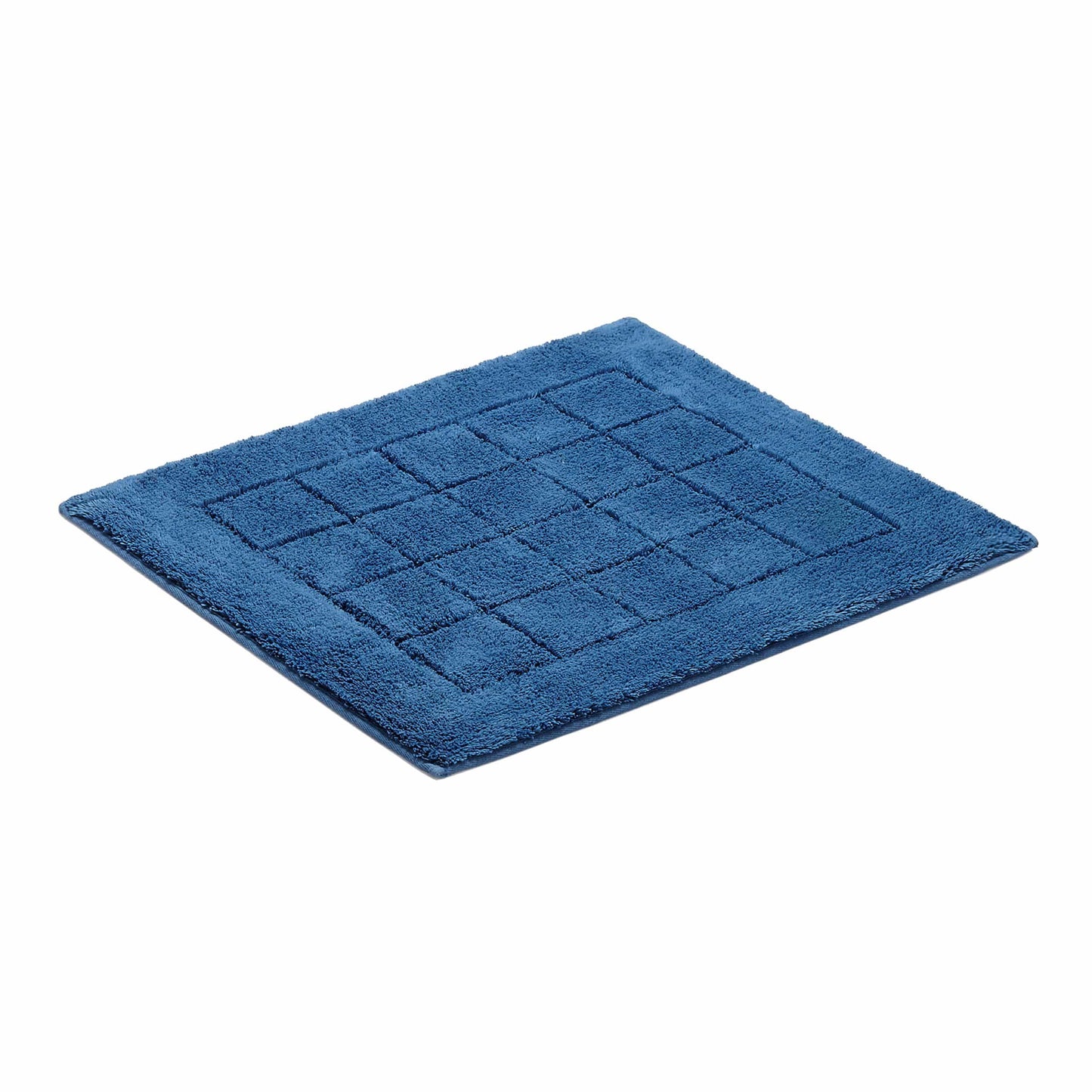 Vossen Exclusieve badmat – 55x65cm – Zacht Katoen – Geometrisch Hoog-Laag Patroon – geschikt voor vloerverwarming – Wasbaar & Drogerbestendig