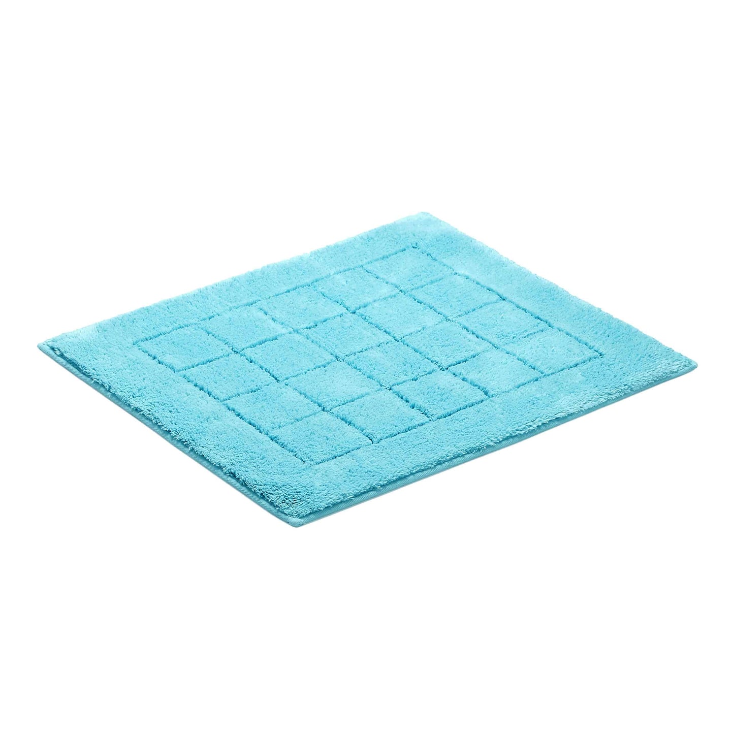 Vossen Exclusieve badmat – 55x65cm – Zacht Katoen – Geometrisch Hoog-Laag Patroon – geschikt voor vloerverwarming – Wasbaar & Drogerbestendig