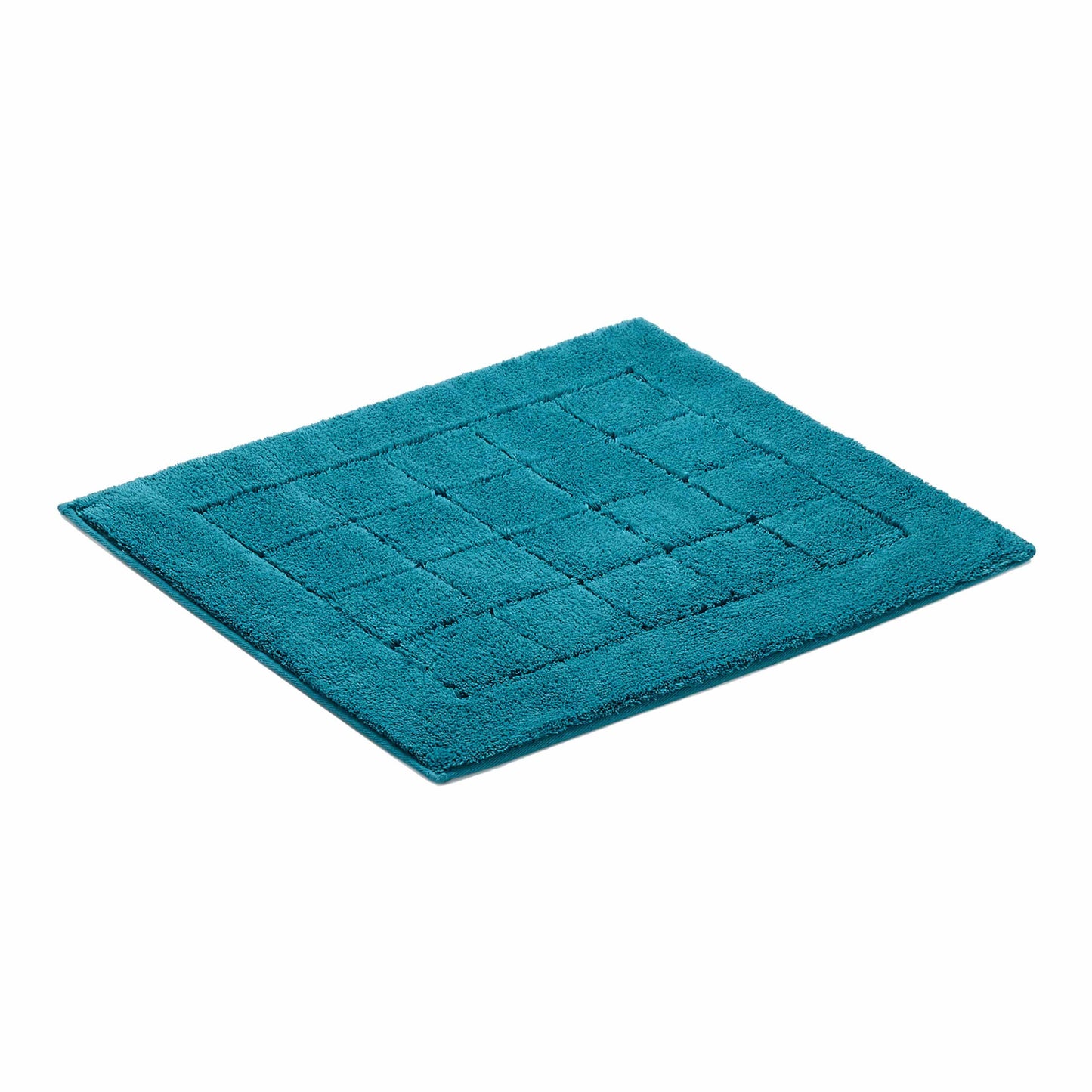Vossen Exclusieve badmat – 55x65cm – Zacht Katoen – Geometrisch Hoog-Laag Patroon – geschikt voor vloerverwarming – Wasbaar & Drogerbestendig