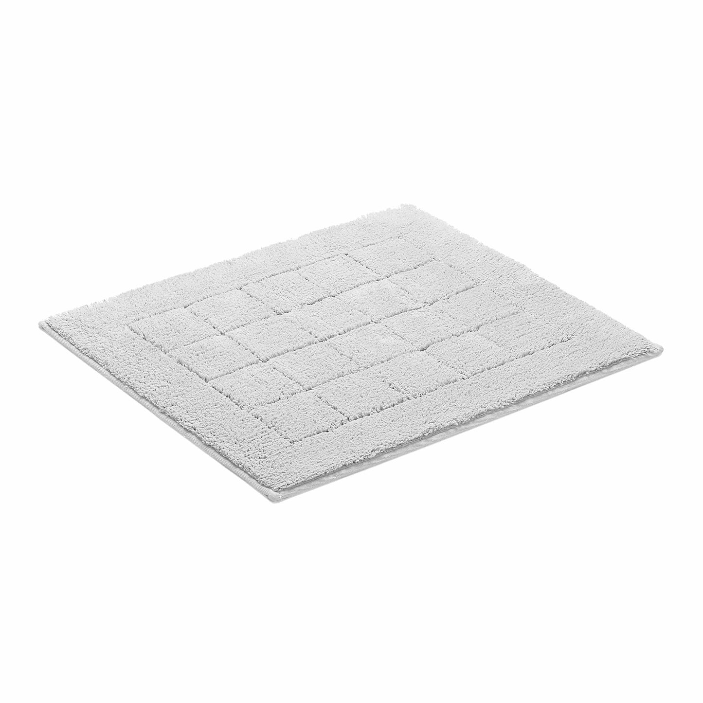 Vossen Exclusieve badmat – 55x65cm – Zacht Katoen – Geometrisch Hoog-Laag Patroon – geschikt voor vloerverwarming – Wasbaar & Drogerbestendig