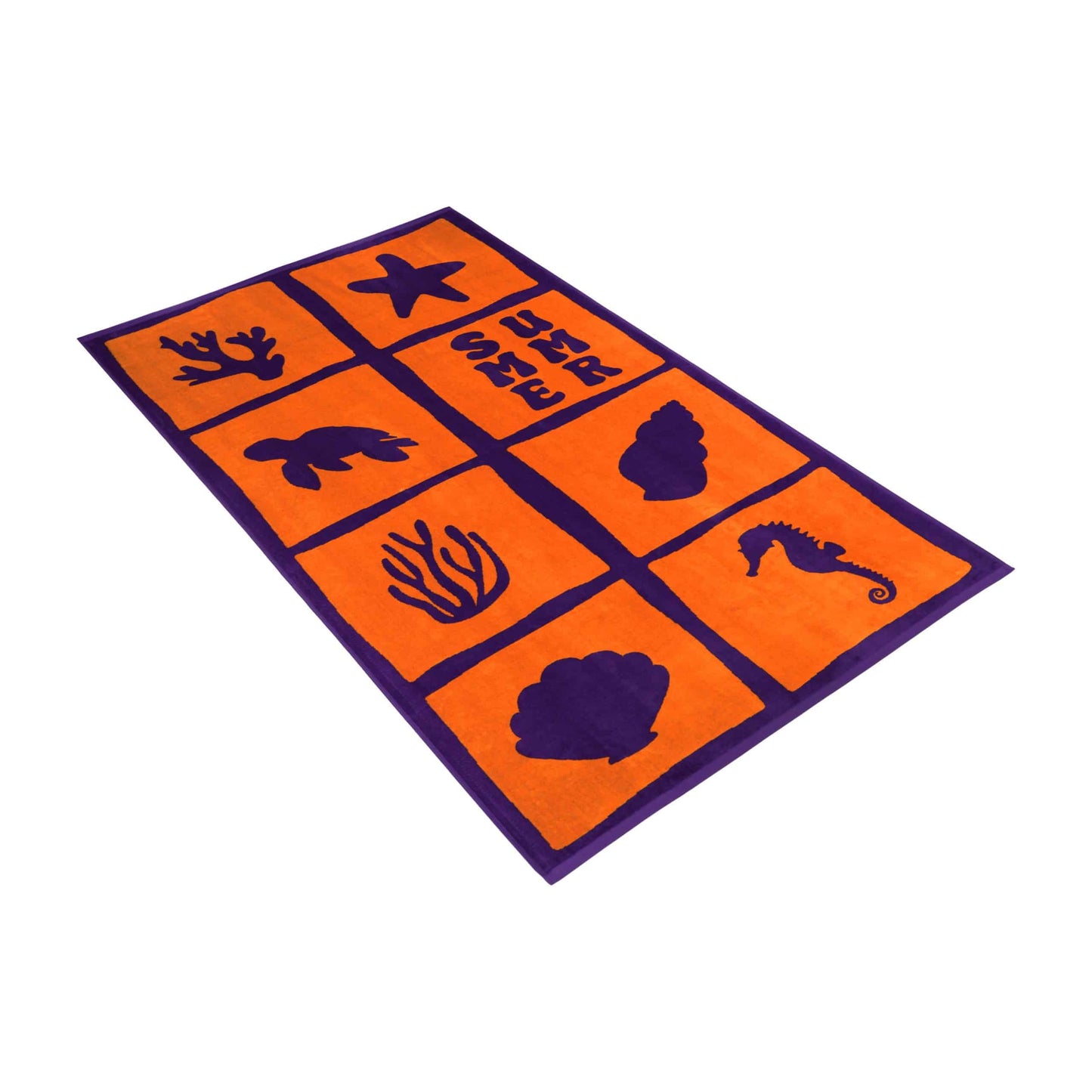 zeedieren strandlaken oranje Vossen – 100x180 cm – 100% katoen