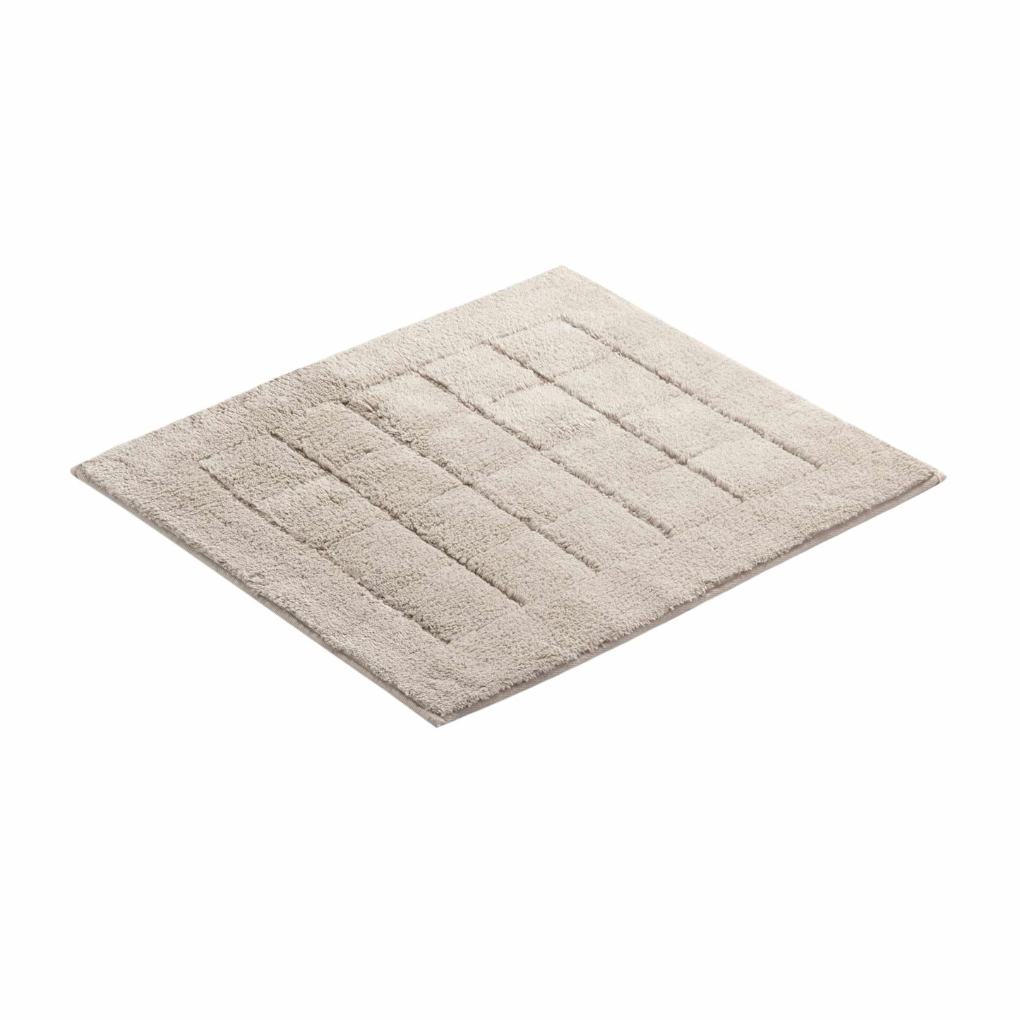 Vossen Exclusieve badmat – 55x65cm – Zacht Katoen – Geometrisch Hoog-Laag Patroon – geschikt voor vloerverwarming – Wasbaar & Drogerbestendig