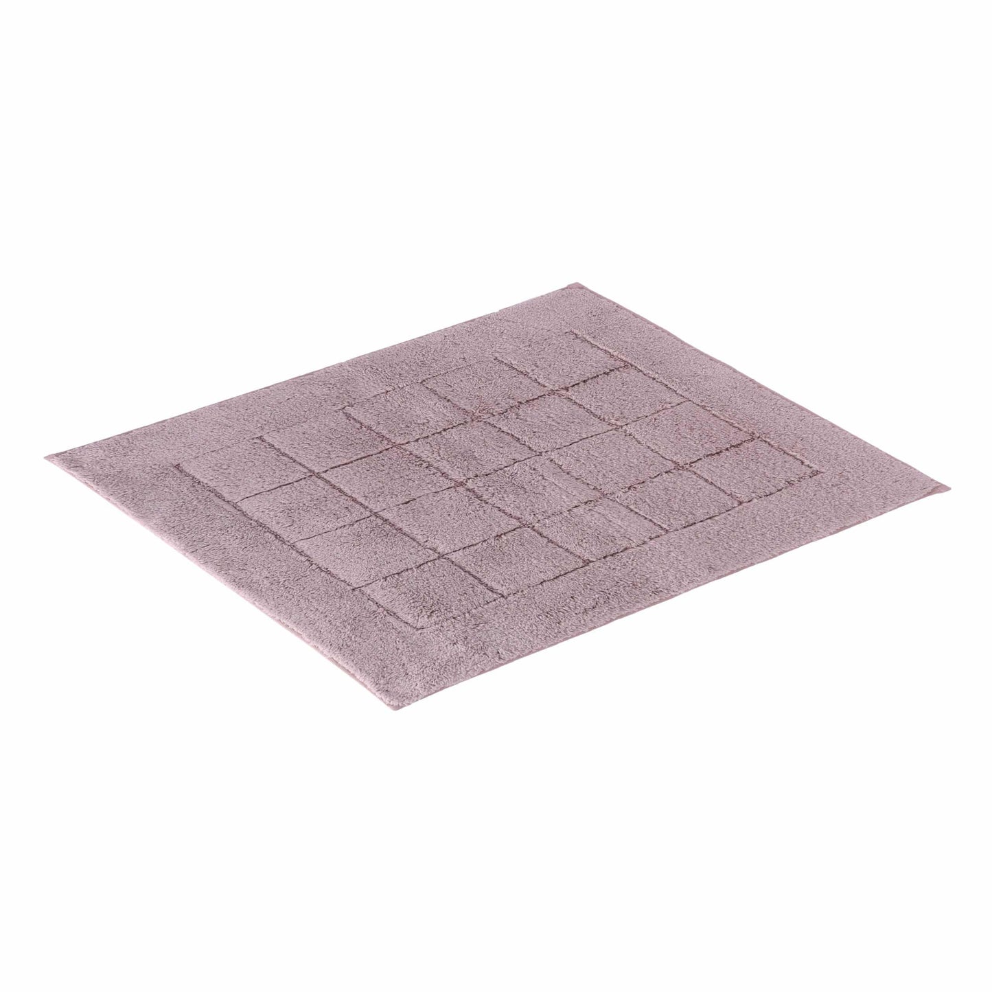 Vossen Exclusieve badmat – 55x65cm – Zacht Katoen – Geometrisch Hoog-Laag Patroon – geschikt voor vloerverwarming – Wasbaar & Drogerbestendig
