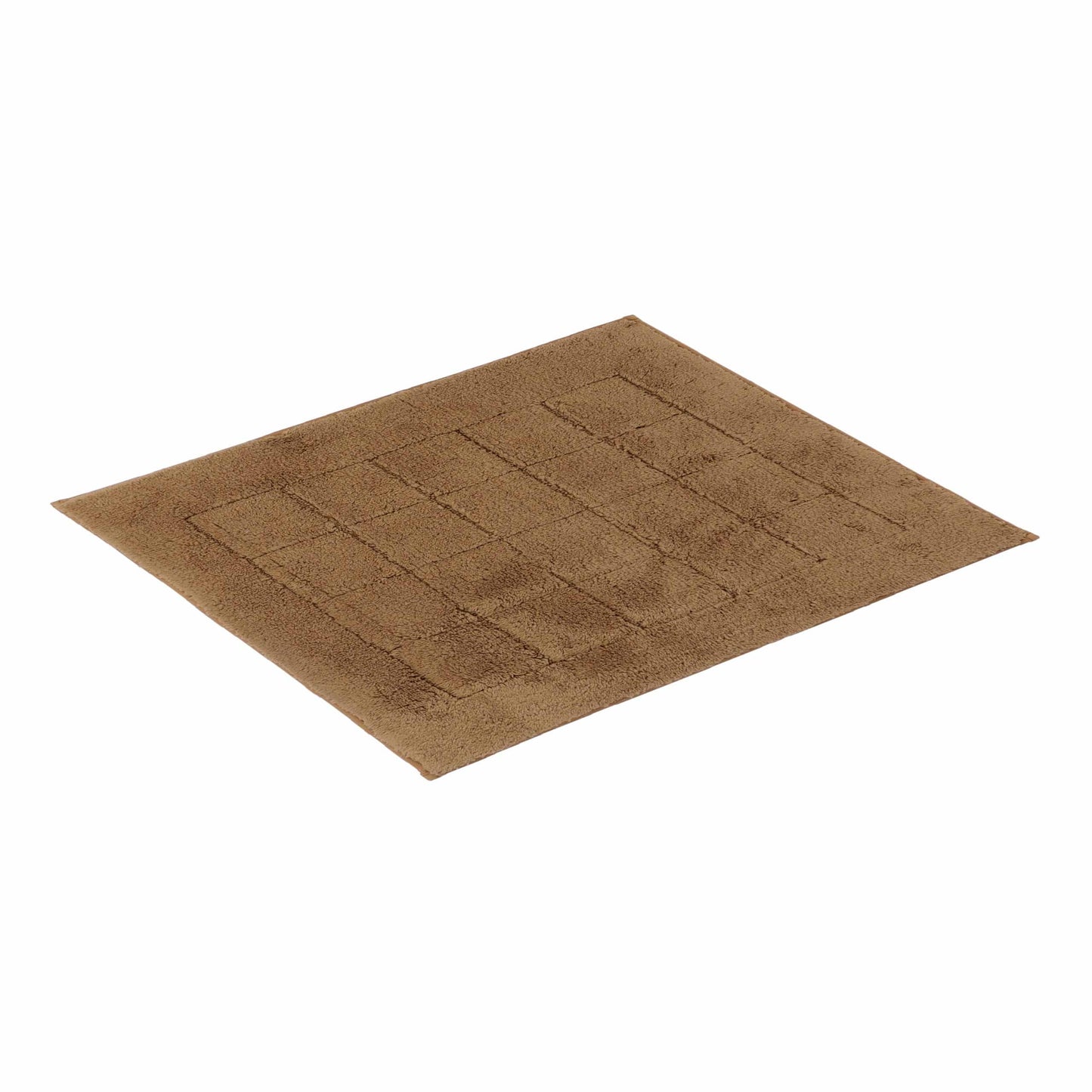 Vossen Exclusieve badmat – 55x65cm – Zacht Katoen – Geometrisch Hoog-Laag Patroon – geschikt voor vloerverwarming – Wasbaar & Drogerbestendig