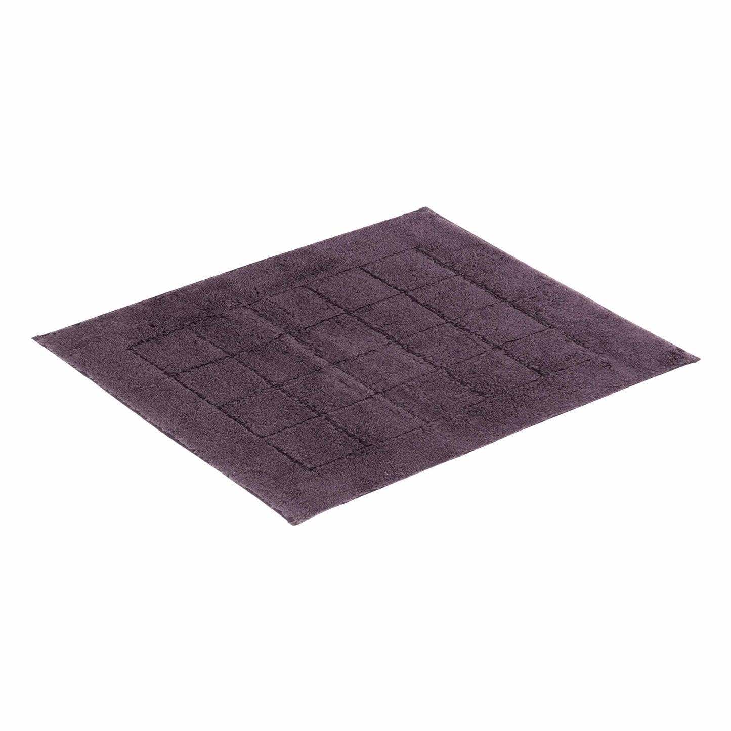 Vossen Exclusieve badmat – 55x65cm – Zacht Katoen – Geometrisch Hoog-Laag Patroon – geschikt voor vloerverwarming – Wasbaar & Drogerbestendig