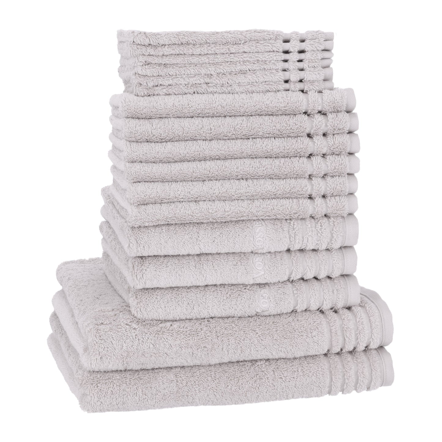 Vossen badgoed set Vienna "family Kit" bestaande uit 2 royale douchelakens, 3 handdoeken, 6 gastendoekjes en 6 washandjes