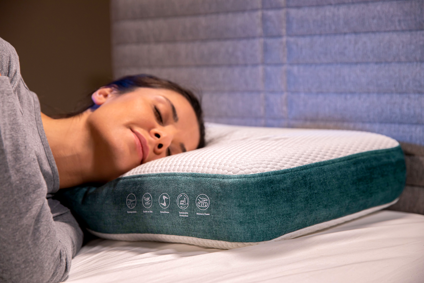 Tencel Droomkussen – Traagschuim & Tencel Hoes voor Droog, Fris en Ergonomisch Slaapcomfort