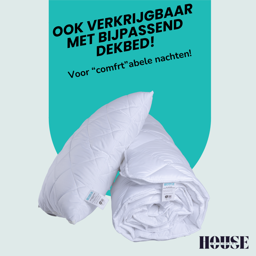 House of comfrt kussen met Tencel, 60x70 cm., verstelbaar voor jouw perfecte nacht, slaap zoals jij dat wil