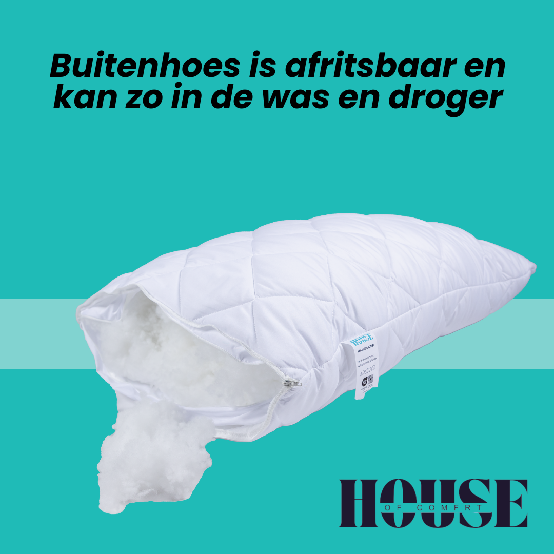 House of comfrt kussen met Tencel, 60x70 cm., verstelbaar voor jouw perfecte nacht, slaap zoals jij dat wil