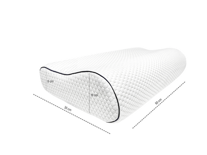 Verstelbaar Neksteunkussen 60x30 cm – Met Ventilatiekanalen en Extra Hoogtelaag voor Rug- en Zijslapers