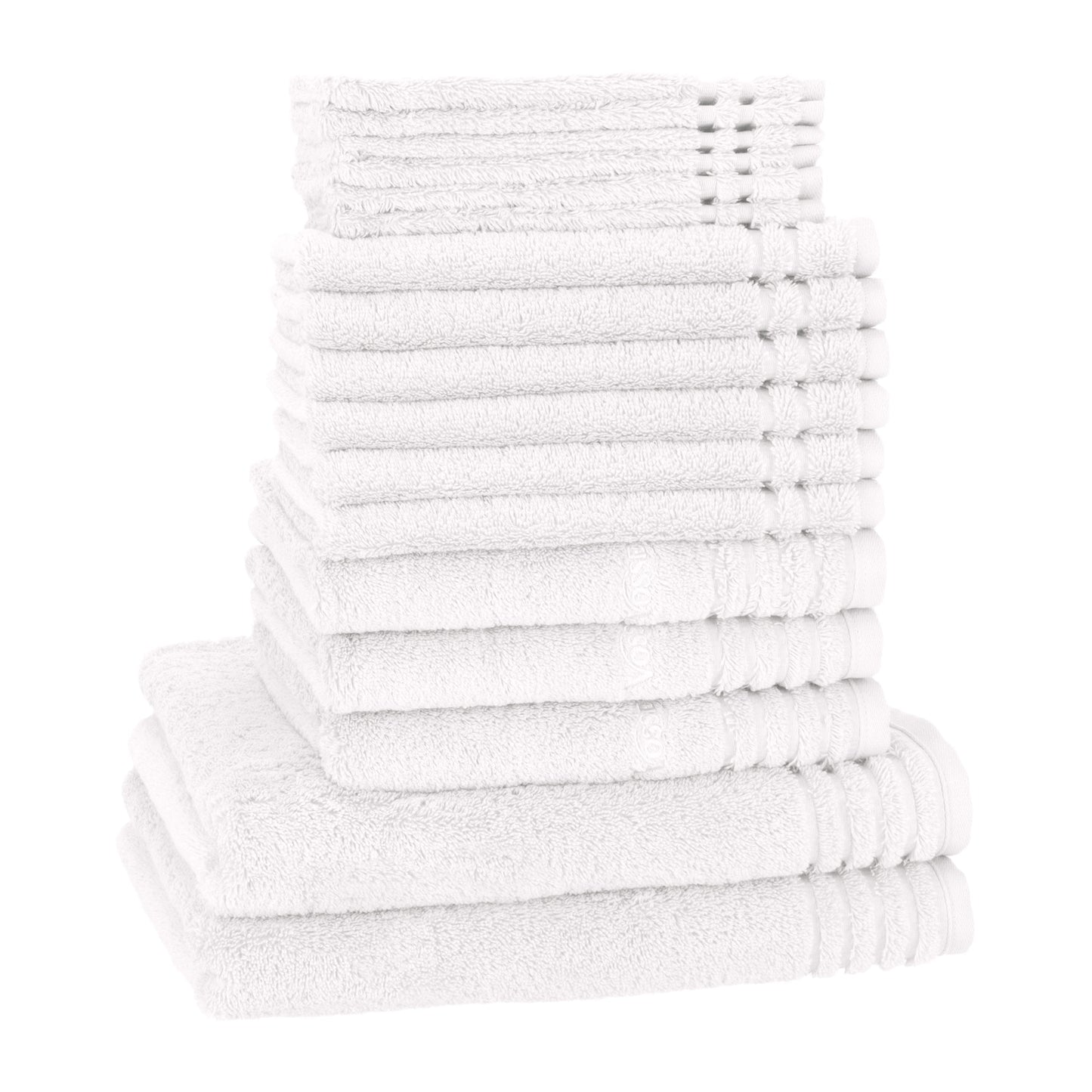 Vossen badgoed set Vienna "family Kit" bestaande uit 2 royale douchelakens, 3 handdoeken, 6 gastendoekjes en 6 washandjes