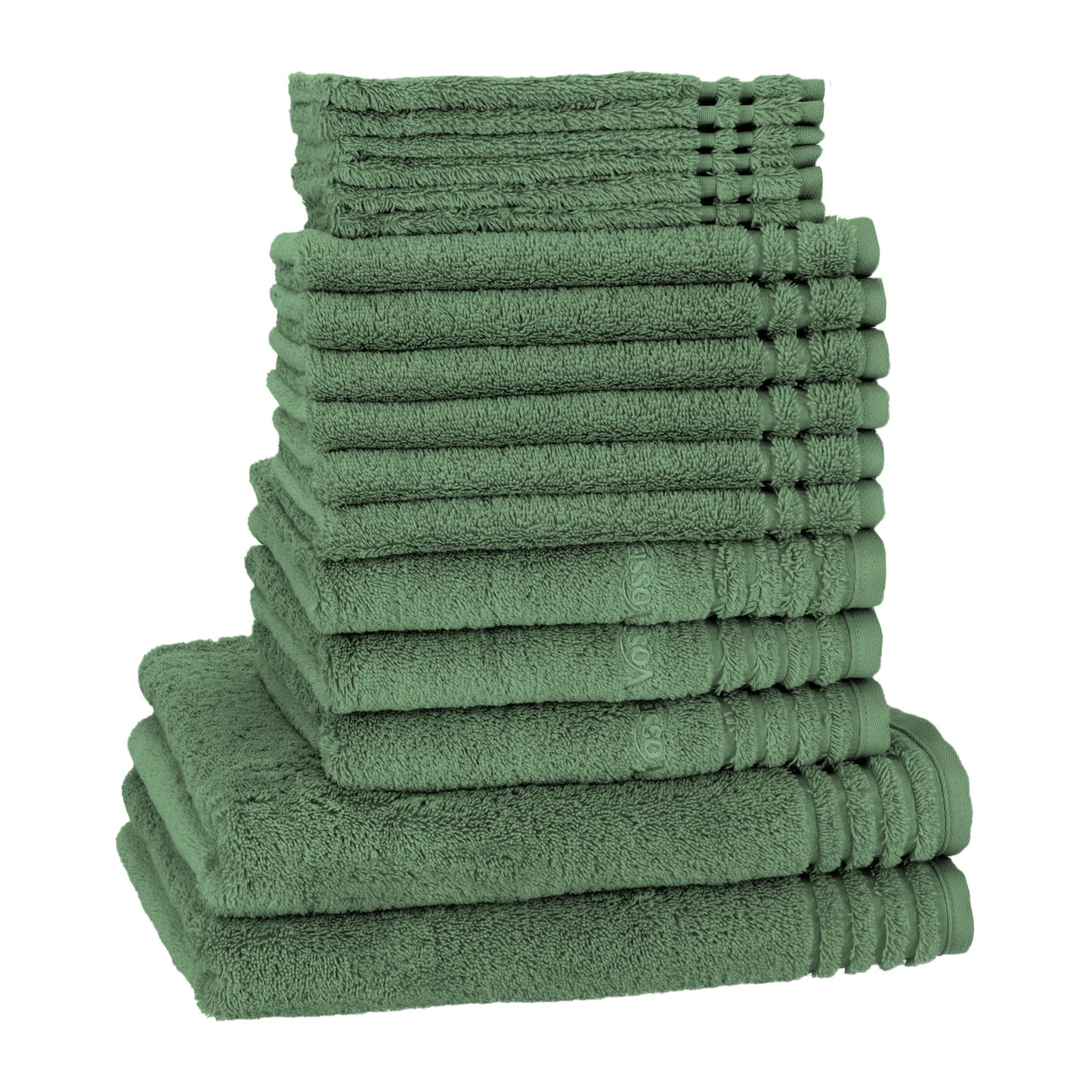 Vossen badgoed set Vienna "family Kit" bestaande uit 2 royale douchelakens, 3 handdoeken, 6 gastendoekjes en 6 washandjes