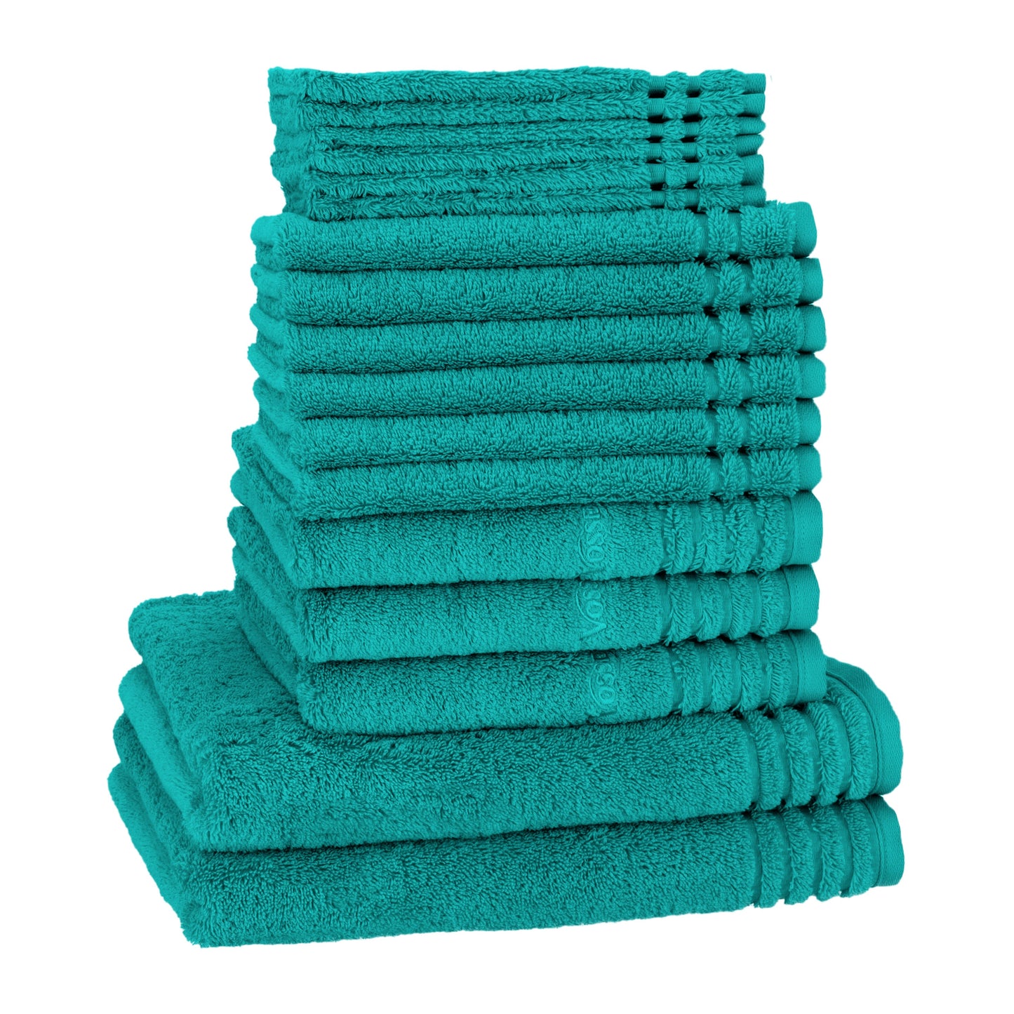 Vossen badgoed set Vienna "family Kit" bestaande uit 2 royale douchelakens, 3 handdoeken, 6 gastendoekjes en 6 washandjes