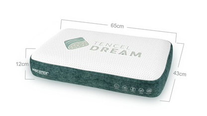 Tencel Dream Kussen – Traagschuim & Tencel Hoes voor Droog, Fris en Ergonomisch Slaapcomfort